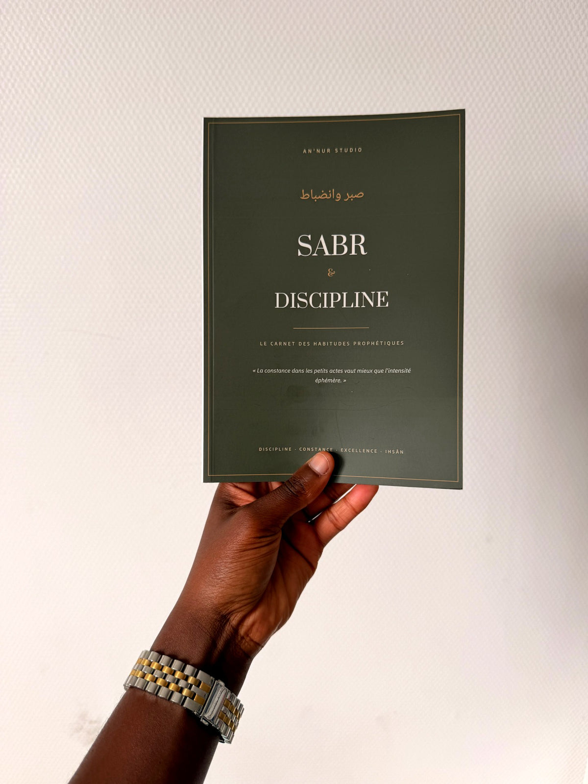 SABR & DISCIPLINE — couverture vert olive et dorée